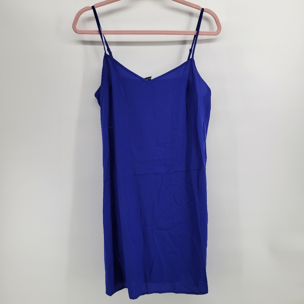 French connection blue slip mini dress 8